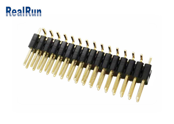 PA6T GF Pin Başlık Konektörü LCP PBT Çift Sıra H5.0 LCM LED için Dikey SMT