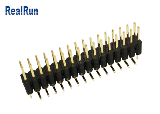 PA6T GF Pin Başlık Konektörü LCP PBT Çift Sıra H5.0 LCM LED için Dikey SMT