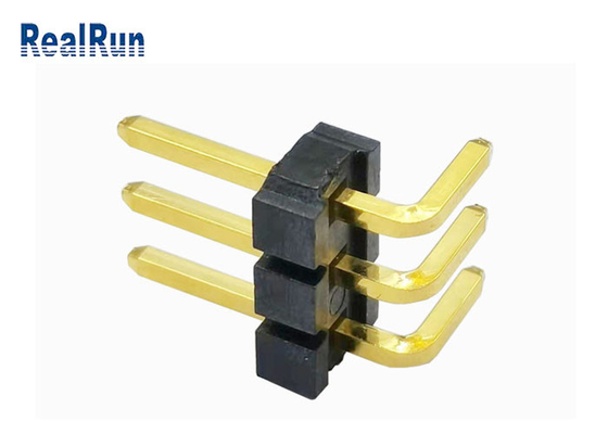 Pirinç LCP Pin Başlığı Konektörü SGS LCP Au 3μ&quot; Pin Başlığı 1*3P H3.2