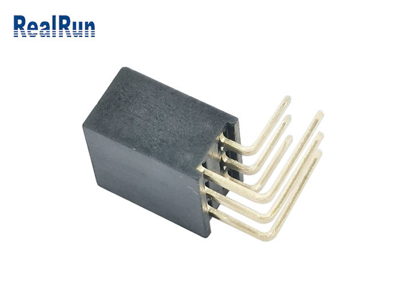 PA6T DIP Dişi Başlık Konektörü Y Terminali H8.5 Altın Flaş 2*3 Pin 1.5A