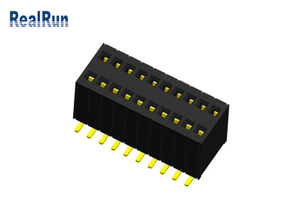 PA6T LCP Dişi Başlık Konektörü 20P PBT Au 1μ&quot; H5.7 Yanmaz