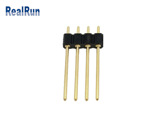 2.54mm Yuvarlak Dişi Pin Başlığı 4 Pin Altın Kaplama H3.0 Düz PCB Dip Lehim