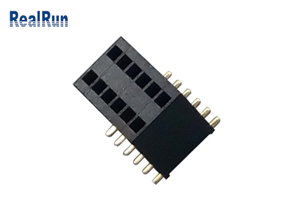 PA6T Dişi Başlık Konektörü 1.27mm Pitch SMD Tipi Fosfor Bakır Kontak