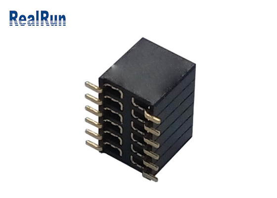 PA6T Dişi Başlık Konektörü 1.27mm Pitch SMD Tipi Fosfor Bakır Kontak