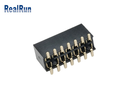 Çift Sıralı 14Pin Kurulu, Kadın Başlığı PA6T 1.27 Mm SMD Başlığı İle Yazılı