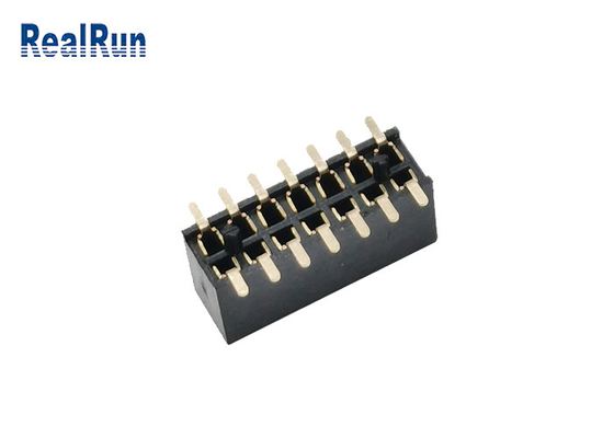 Çift Sıralı 14Pin Kurulu, Kadın Başlığı PA6T 1.27 Mm SMD Başlığı İle Yazılı