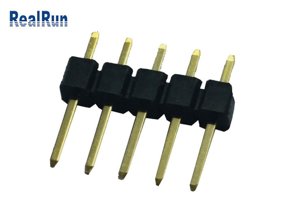 PCB Pin Başlık Konektörü 2.54 mm Pitch Pirinç Kontak Lehim Sonlandırma