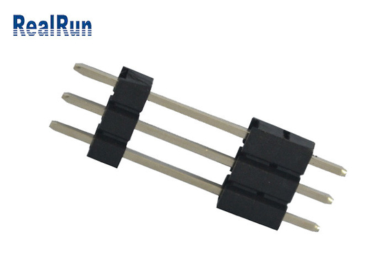 PA6T Pirinç PCB Pin Başlığı 3 Pin 3A 180 Derece Düz Tek Sıra Başlık Konnektörü