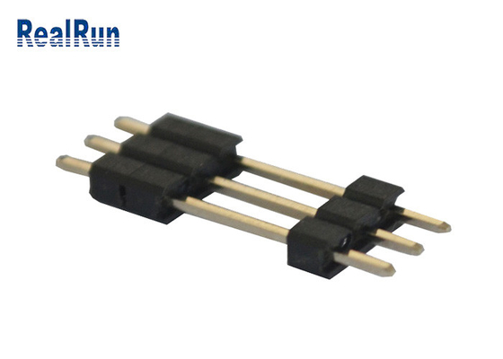 PA6T Pirinç PCB Pin Başlığı 3 Pin 3A 180 Derece Düz Tek Sıra Başlık Konnektörü