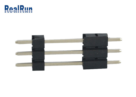PA6T Pirinç PCB Pin Başlığı 3 Pin 3A 180 Derece Düz Tek Sıra Başlık Konnektörü