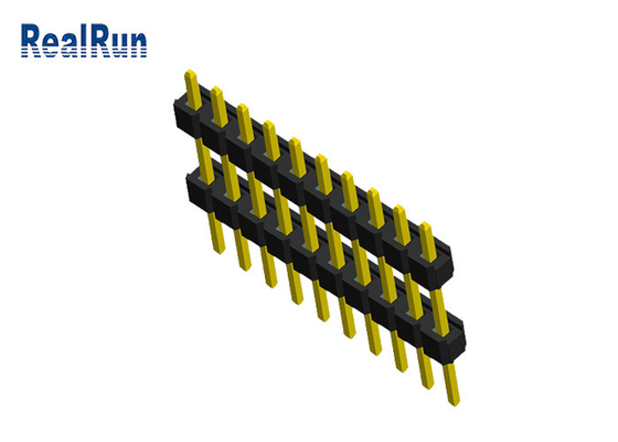 Çift Plastik 10P Erkek Pin Başlık Konektörü 0.1 İnç PA6T PBT PA46 PCB için