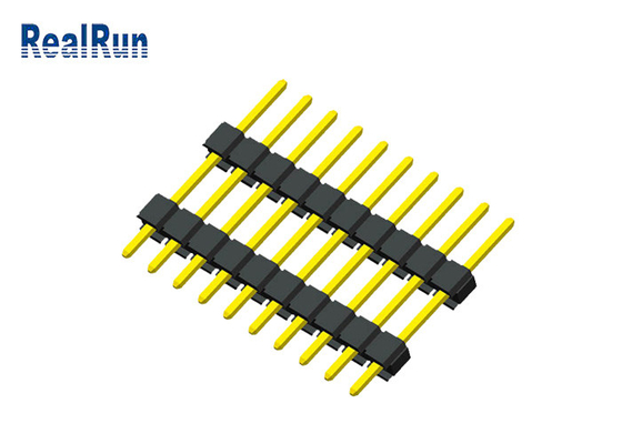 Çift Plastik 10P Erkek Pin Başlık Konektörü 0.1 İnç PA6T PBT PA46 PCB için