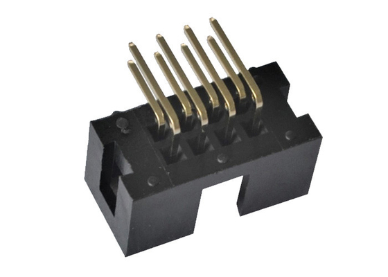 2x4P Kutu Başlık Konektörü PA6T UL94V-0 90 Derece Bükme Pin Konnektörü