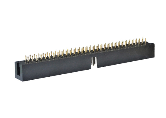 PA6T Siyah Düz Kutu Başlık Konektörü H9.0 Altın Flaş PCB 2X32P Erkek Başlık