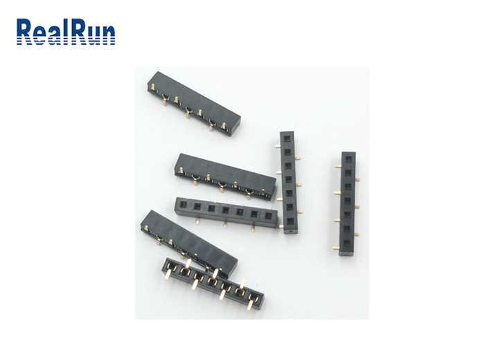 2.54mm Tek Sıralı PCB Konnektörü Altın Kaplama 7 Pinli Yüzey Montajlı SMD Başlık Konektörü