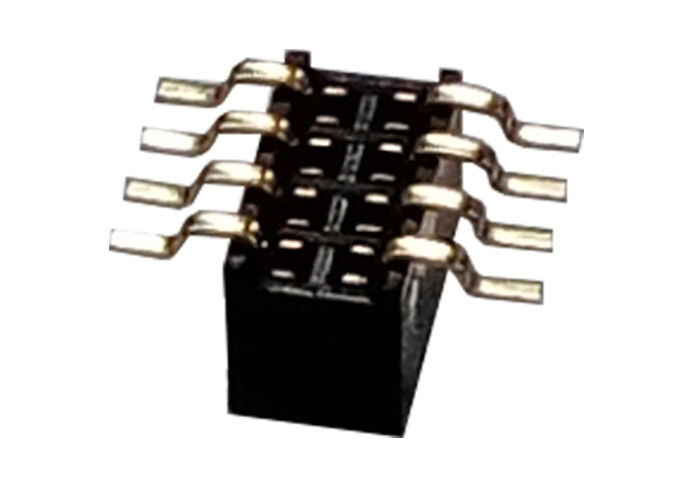 8 Pin Dişi Başlık Konektörü 1.27mm X 3.4mm Tek Sıralı SMT Tipi Siyah