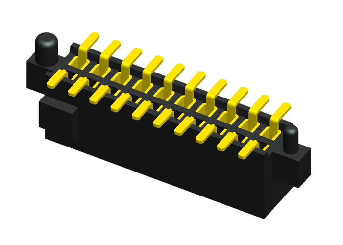 Yan Sütunlu 1.27 mm Dişi Başlık Konnektör Çift Sıra 20 Pimli Siyah