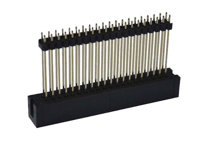 PCB Kurulu 2.0 Mm Pitch Bağlayıcı 40 Pin DIP Tipi Çift Plastik Düz