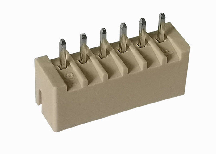 6 Pin Yatay Gofret Konektörü PBT, Yüksek Hızlı Tel Yönetim Kurulu Konnektörüne