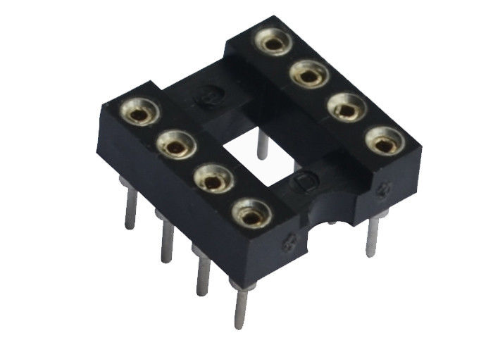 UL 94 V 0 28 Pin Dip IC Soket Yuvarlak Delik 7.62mm Bağlayıcı Nem Geçirmez