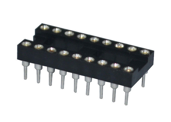 Yuvarlak Delik 2.54mm IC Soket 18 P Düz Pin Header Konnektör 180 Derece