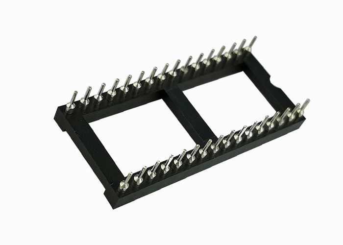 Pirinç Soket IC 16 Pin 180 ° İki Sıralı 2.54mm Pitch 7.62 Kart Kenarı Konektörü
