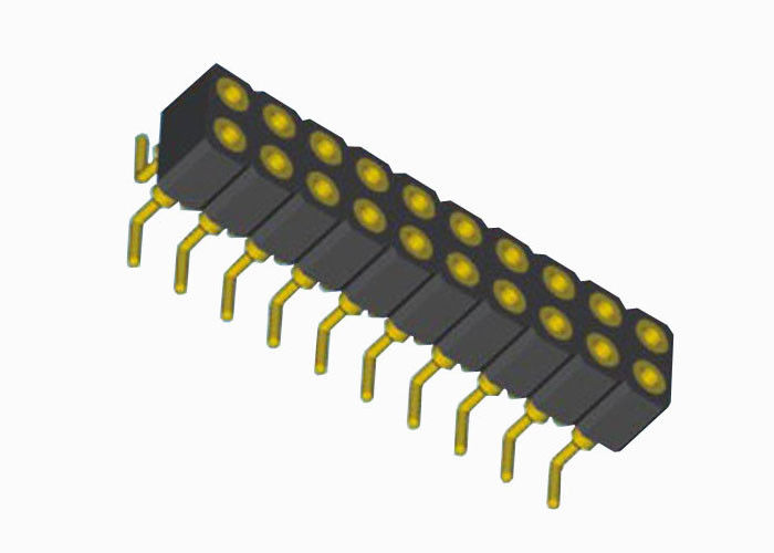 İki Satır SMT Yuvarlak Kadın Pin Başlığı 20 Pin Pcb Başlığı Kadın 2.0mm Pitch