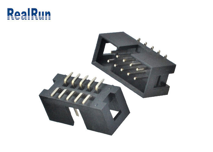 PA6T IDC Erkek Başlık Konektörü 2.54mm Pitch SMT 10 Pin Kutusu Başlık