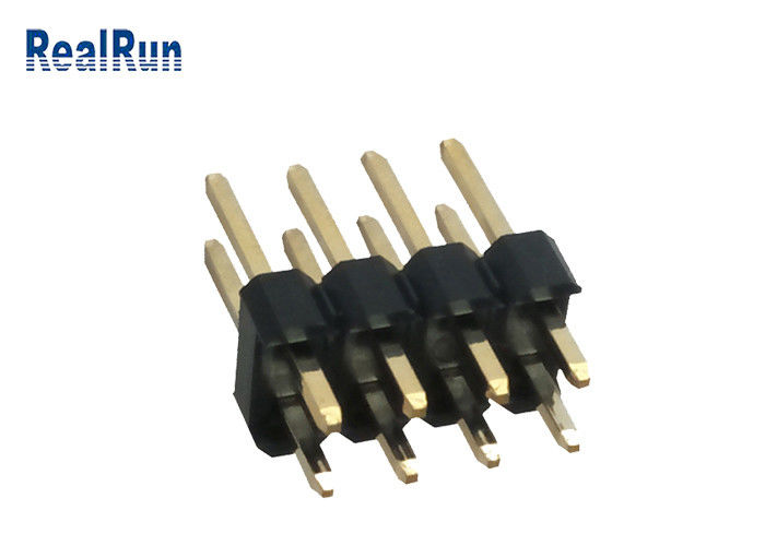 PA6T PBT LCP Çift Sıralı Pim Başlığı Pirinç 8P 3.0A Panodan Panoya UL94V-0