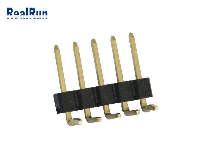 3A 5P PA6T PBT LCP SMT Pin Başlığı 2.54mm Tek Sıra Dik Açı UL94V-0