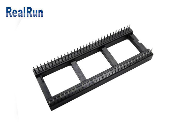 PCB 64P 1.778mm Ic Metin Soket Konnektör DIP PBT UL94V-0 Fosfor Bronz