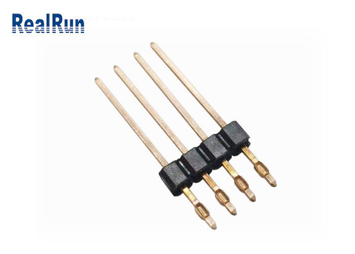 PA6T Pirinç PBT LCP Pres Fit Pcb Pin Başlığı 2.54mm Düz DIP Erkek Başlık Konnektörü