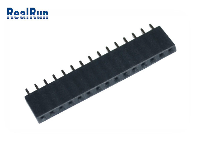 PA6T Dip PCB Dişi Başlık Konektörü 15P 2.54mm Pitch Düz VCD için