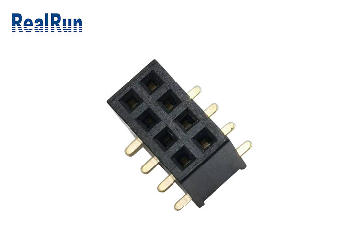 500VAC PA6T Dişi Başlık SMT Konnektör 2*4p Altın 1u&quot; UL94v-0 H4.3mm LCP