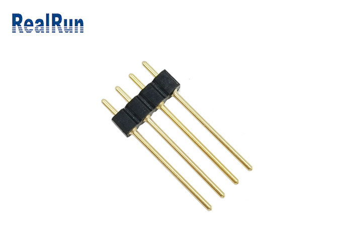 2.54mm Yuvarlak Dişi Pin Başlığı 4 Pin Altın Kaplama H3.0 Düz PCB Dip Lehim