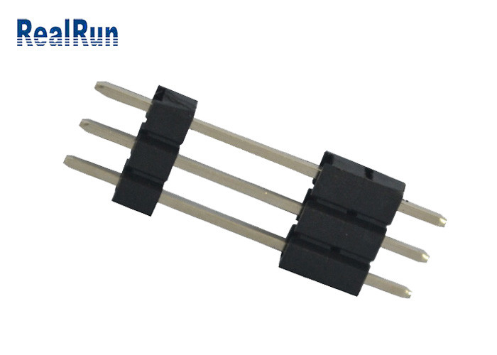 PA6T Pirinç PCB Pin Başlığı 3 Pin 3A 180 Derece Düz Tek Sıra Başlık Konnektörü