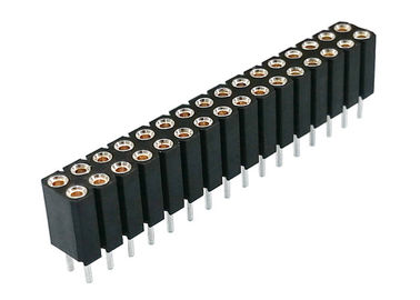 Tıbbi Ekipman İçin 2.54mm Yuvarlak Pin Kadın Başlığı DIP Tipi Düz