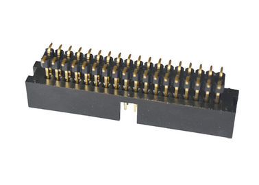 Çift Plastik Kutu Başlığı 2.54 Mm SMT Tipi PCB Kurulu Altın Flaş 3.0AMP