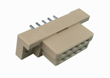 180 Derece DIN 41612 Bağlayıcı İki Sıralı Başlık 2x5 Pin Pirinç İletişim Malzemesi