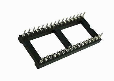 Pirinç Soket IC 16 Pin 180 ° İki Sıralı 2.54mm Pitch 7.62 Kart Kenarı Konektörü