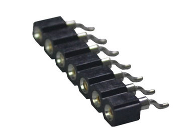 SMT Tipi Yuvarlak Dişi Pin Header Konnektör Tek Sıra 2.54mm Pitch Yatay