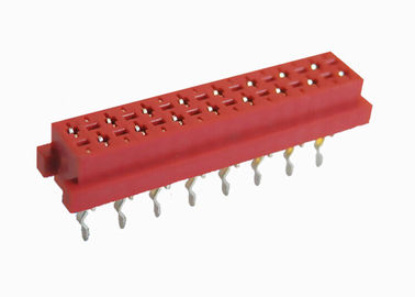 PBT Kırmızı Yalıtım Yer Değiştirme Konnektörü 16 Pin Dişi Başlık 2.54mm Pitch